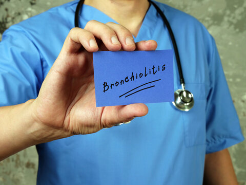 Conceptual photo about Bronchiolitis  with handwritten text.