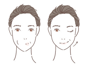 女性　顔　エクササイズ