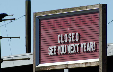 Closed till next season sign in Westport port