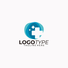 Fototapeta premium cross health logo icon vector isolated