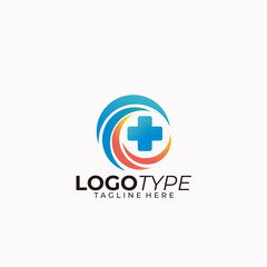 cross logo icon vector isolated