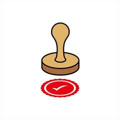 stamp icon isolated sign symbol and flat style for app, web and digital design. Vector illustration.