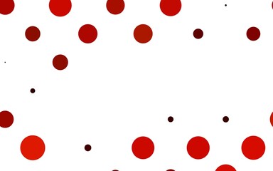 Light Orange vector background with bubbles.