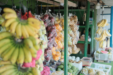 Fresh fruit on display at the fruit shop