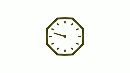 Counting down yellow dark clock icon with trick, New clock isolated