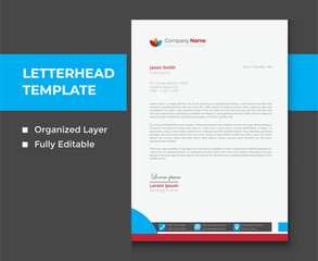 New creative letterhead design with presentation mockup mode