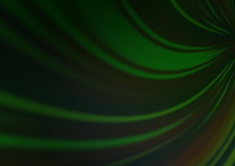 Dark Green vector blurred shine abstract template.