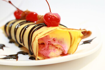 Pancaakes with Cherry food