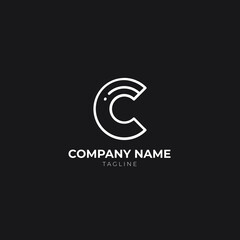 Lettermark, C alphabet logo vector for awesome bussines, company, startup or corporation identity