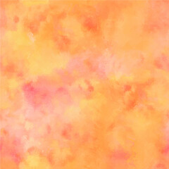 Abstract vector watercolor background in autumn colors, hues of orange