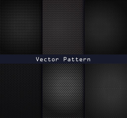 Vector black metal patterns texture steel background - obrazy, fototapety, plakaty