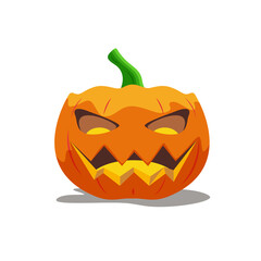 Scary halloween pumpkin vector illustration