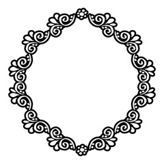 Vintage frame black on white.