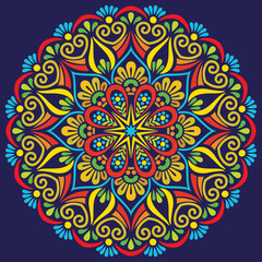 Mandala pattern color Stencil doodles sketch good mood - 386309741