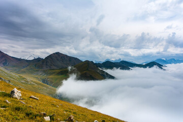 Mountains, nature and clouds