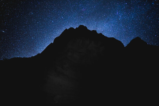 Millions Of Stars Above a Mountain Silhouette