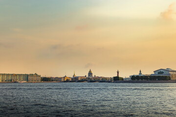 Fototapeta na wymiar Neva river in Saint Petersburg. Russia. Autumn day.