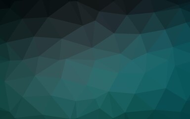 Dark Blue, Green vector polygon abstract layout.
