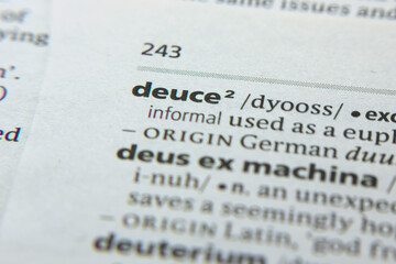 Word or phrase Deuce in a dictionary.