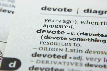 Word or phrase Devote in a dictionary.