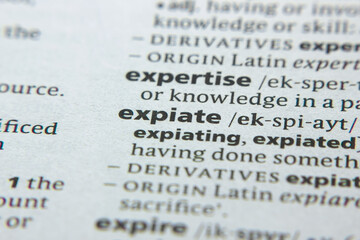 Word or phrase Expiate in a dictionary.