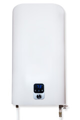 Electric storage water heater with temperature regulator and indicator