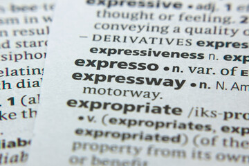 Word or phrase Expresso in a dictionary.