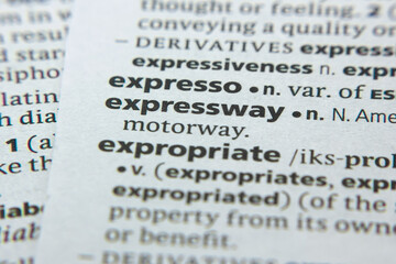 Word or phrase Expressway in a dictionary.