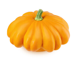 Fresh whole yellow summer squash isolated on a white background.