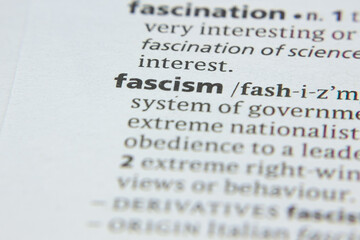 Word or phrase Fascism in a dictionary.