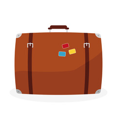 Retro suitcase and travel icon vector illustration design