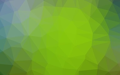 Light Blue, Green vector polygon abstract background.