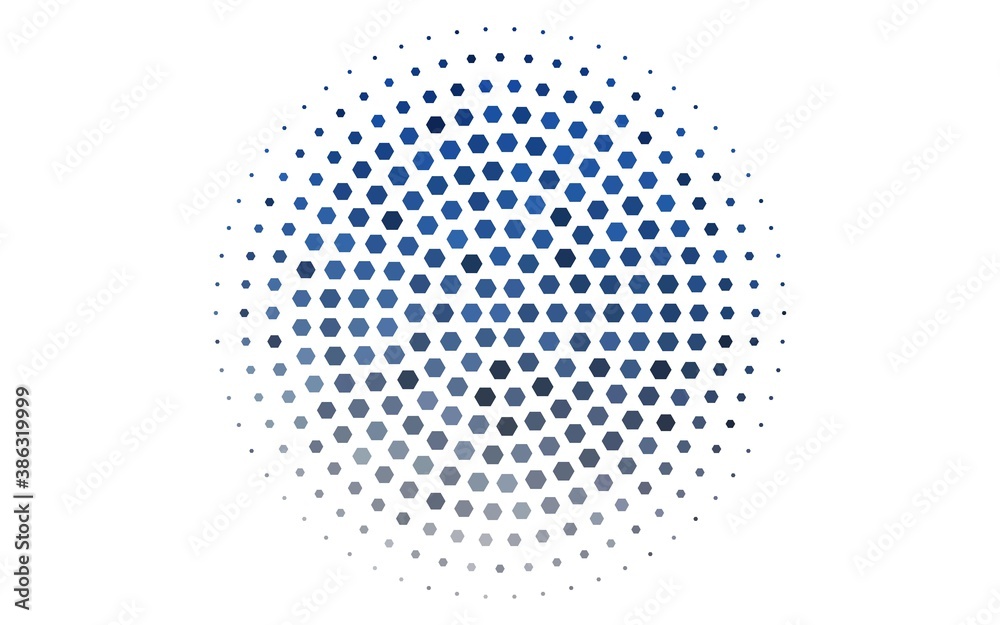 Poster light blue vector layout with hexagonal shapes.