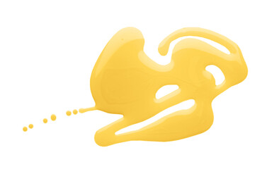 Spilled olive oil on white background