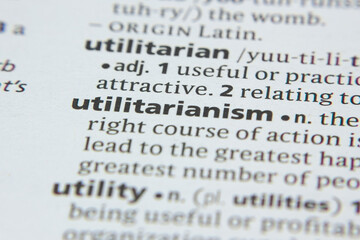 Word or phrase Utilitarianism in a dictionary. - 386322118