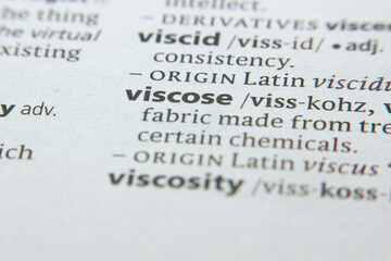 Word or phrase Viscose in a dictionary.