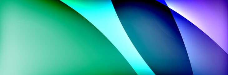 Fluid gradient neon color waves, vector abstract background