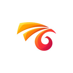 Letter G eagle colorful logo