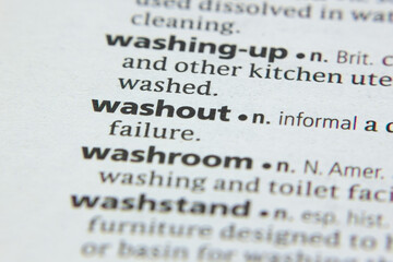 Word or phrase Washout in a dictionary.