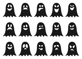 Ghosts set. Simple ghosts set isolated.