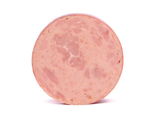 Slice of baloney salami isolated on white  © emilio100