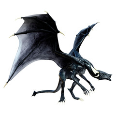 Fototapeta premium 3D Rendering Fairy Tale Dragon on White