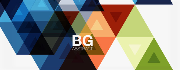 Mosaic triangle pattern abstract background for cover, banner, flyer and poster and other template