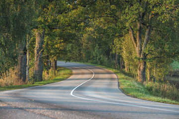 
Āraiši windmill in morning light. Traditional mill with large sails at farmstead with moody atmosphere.
