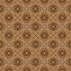 Elegant flower patterns on Javanese batik with smooth mocca color concept.
