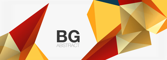 3d mosaic abstract backgrounds, low poly shape geometric design