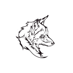 Red fox head emblem