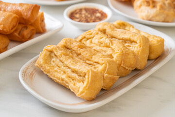 fried tofu with sauce