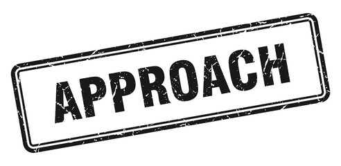 approach stamp. square grunge sign on white background