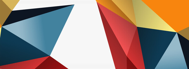 3d mosaic abstract backgrounds, low poly shape geometric design